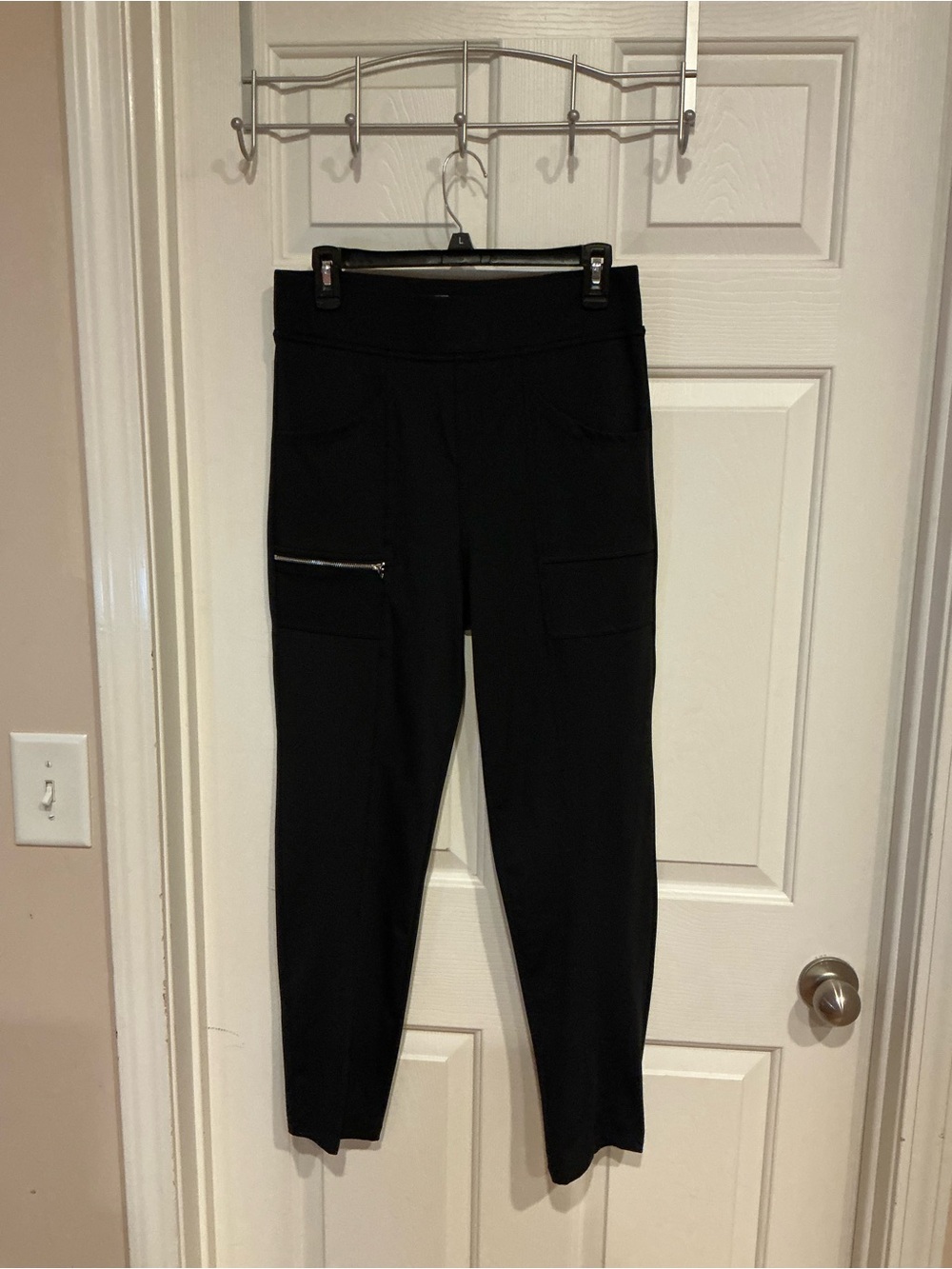 HALARA Black Cargo Joggers with Zip Pocket